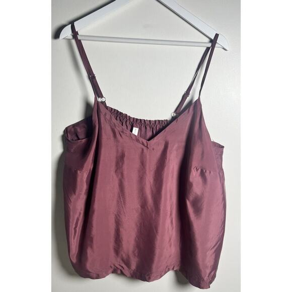 Athleta Calm Cool Cami Silky Plum Size 1X Plus Size Sleep Wear Spaghetti Straps - Picture 3 of 11